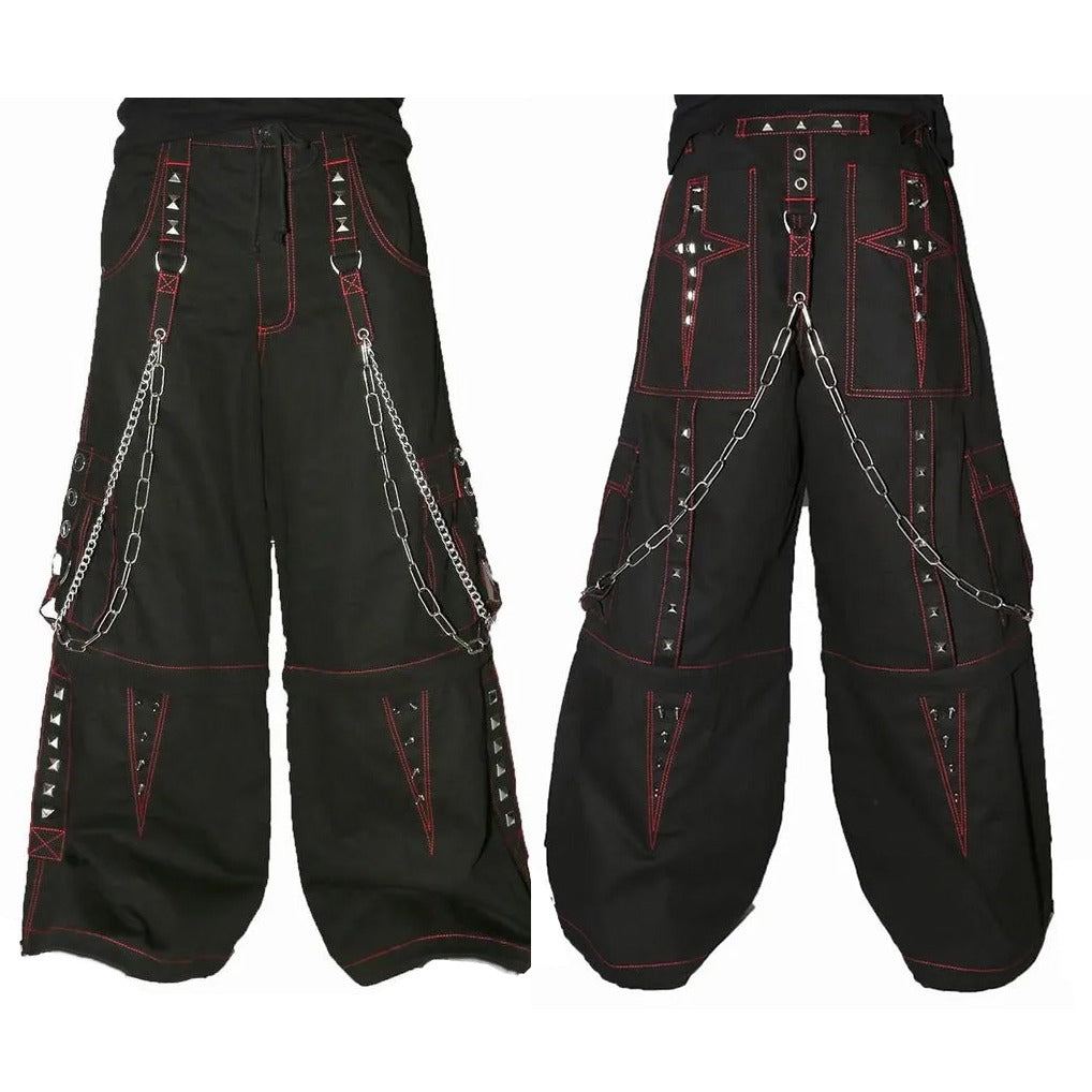 Gothic Extreme Bondage Skater Gothic Punk Rocker Cyber Goth Steampunk Biker Emo Black Dagger Trouser Pant Shorts/USA