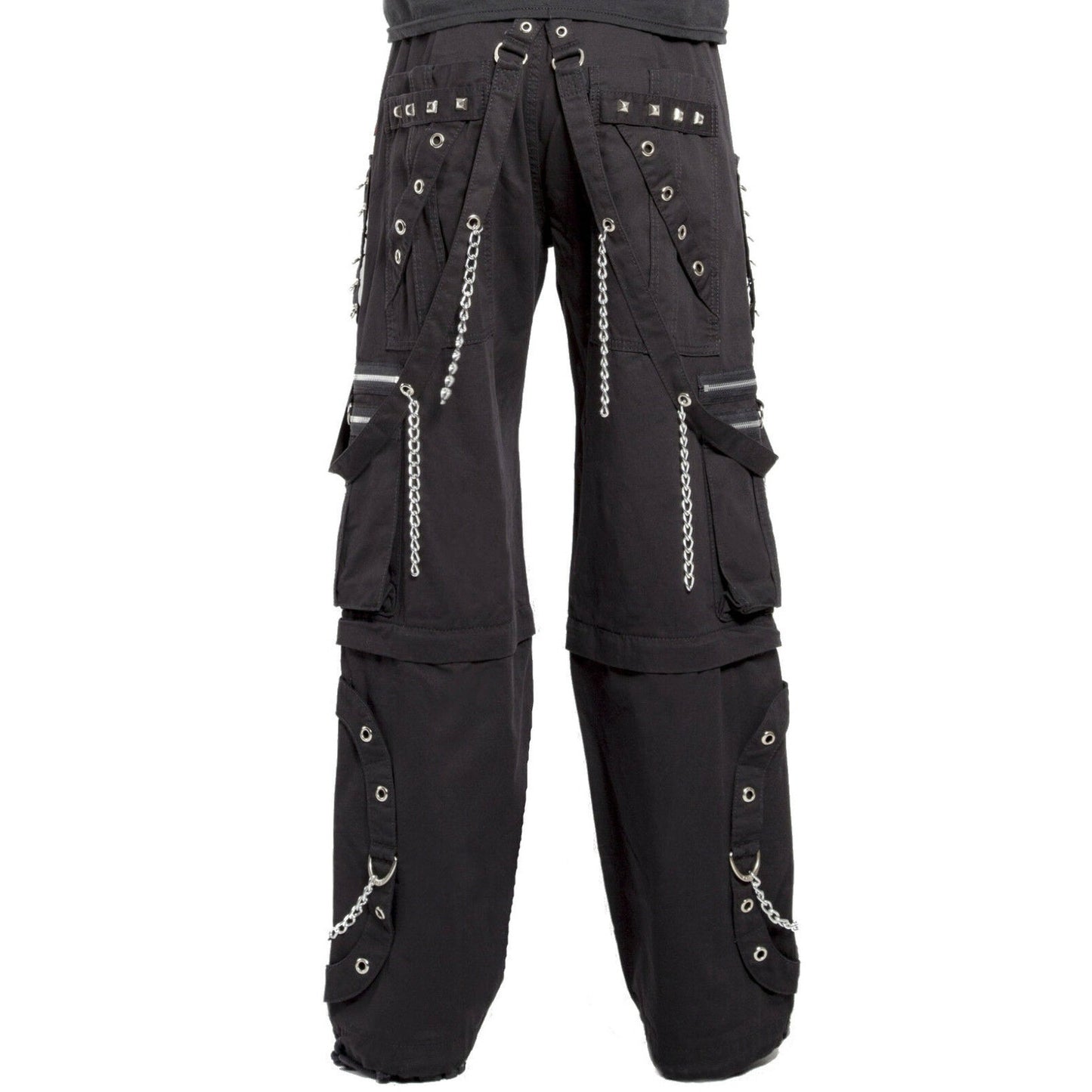 Men's Electro Bondage Rave Gothic Cyber Chain Goth Jeans Punk Rock Pants