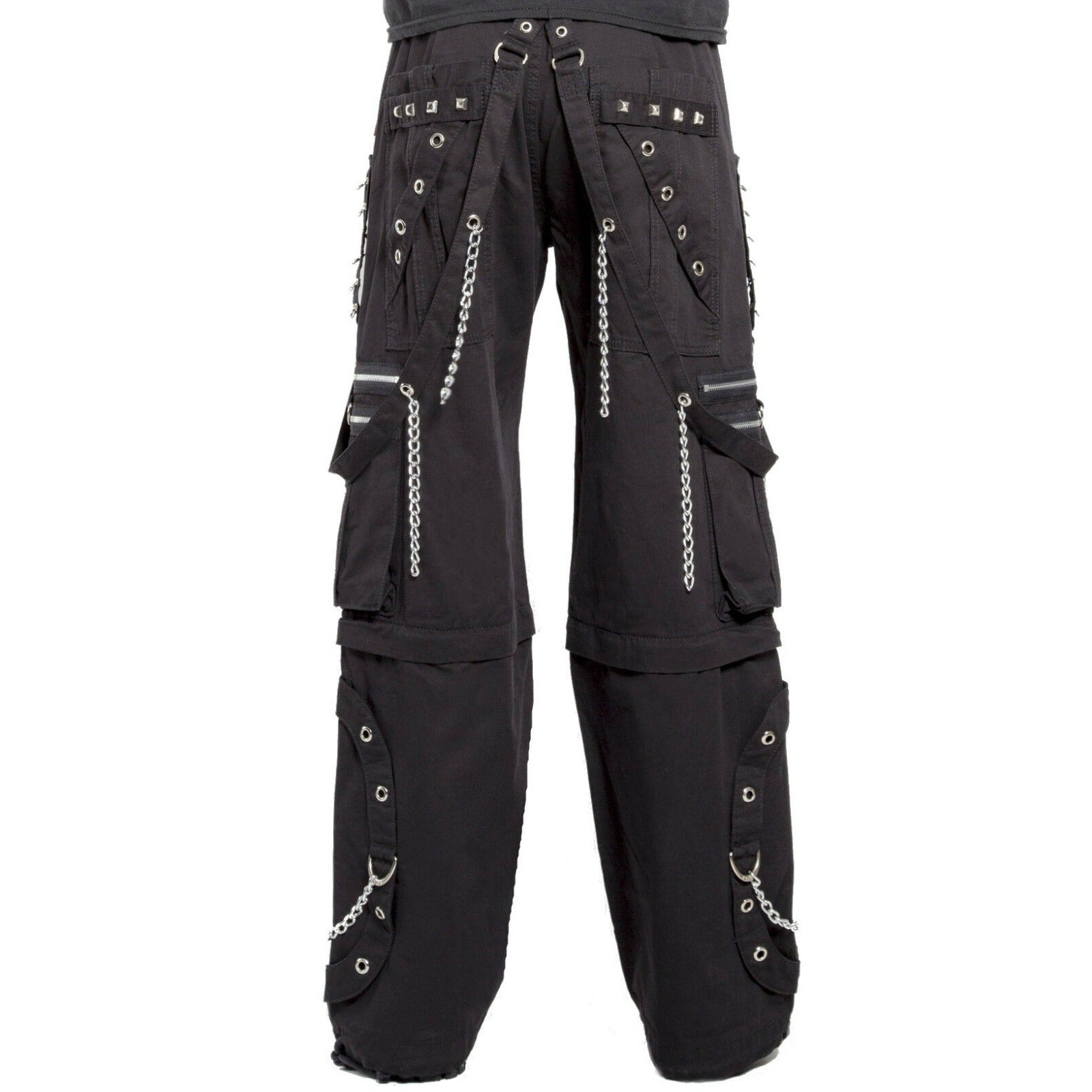 Men's Electro Bondage Rave Gothic Cyber Chain Goth Jeans Punk Rock Pants