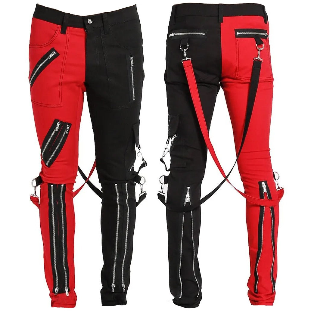 Men Gothic Split Leg Bondage Pant Rock Hard Trouser Heavy Weight Emo/ Pants