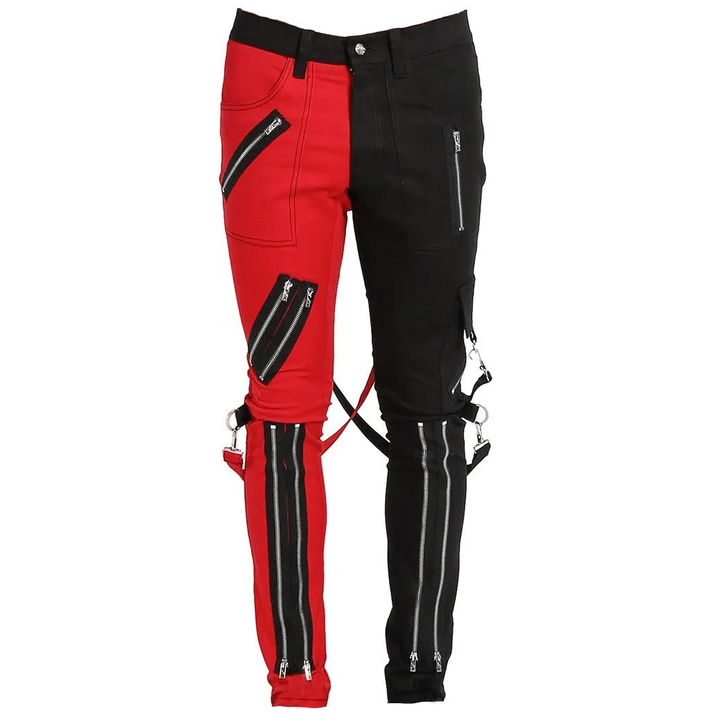 Men Gothic Split Leg Bondage Pant Rock Hard Trouser Heavy Weight Emo/ Pants