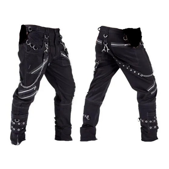 Eyelets Cargo Bondage Gothic Punk Rocker Cyber Goth Steampunk Biker