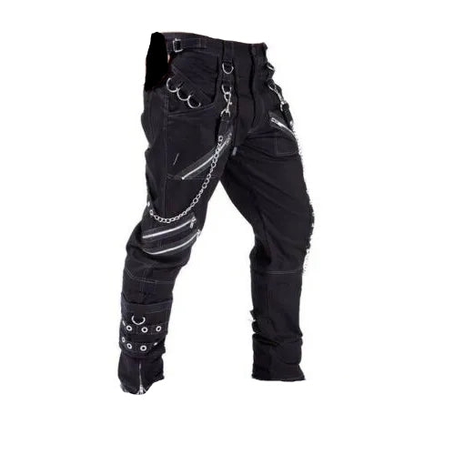 Eyelets Cargo Bondage Gothic Punk Rocker Cyber Goth Steampunk Biker