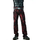 TAPESTRY VICTORIAN VAMPIRE DRACULA GOTHIC STEAMPUNK PIRATE RED/BLACK PANTS