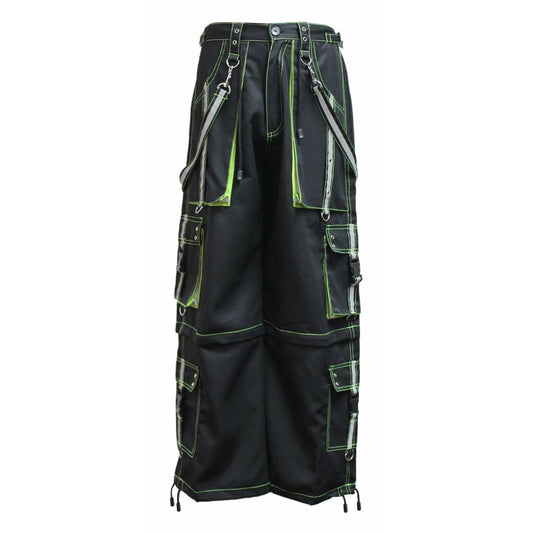 Men's Gothic handmade Bondage Reflective Men Pant 6 pockets Punk Rock Trouser Pant Shorts