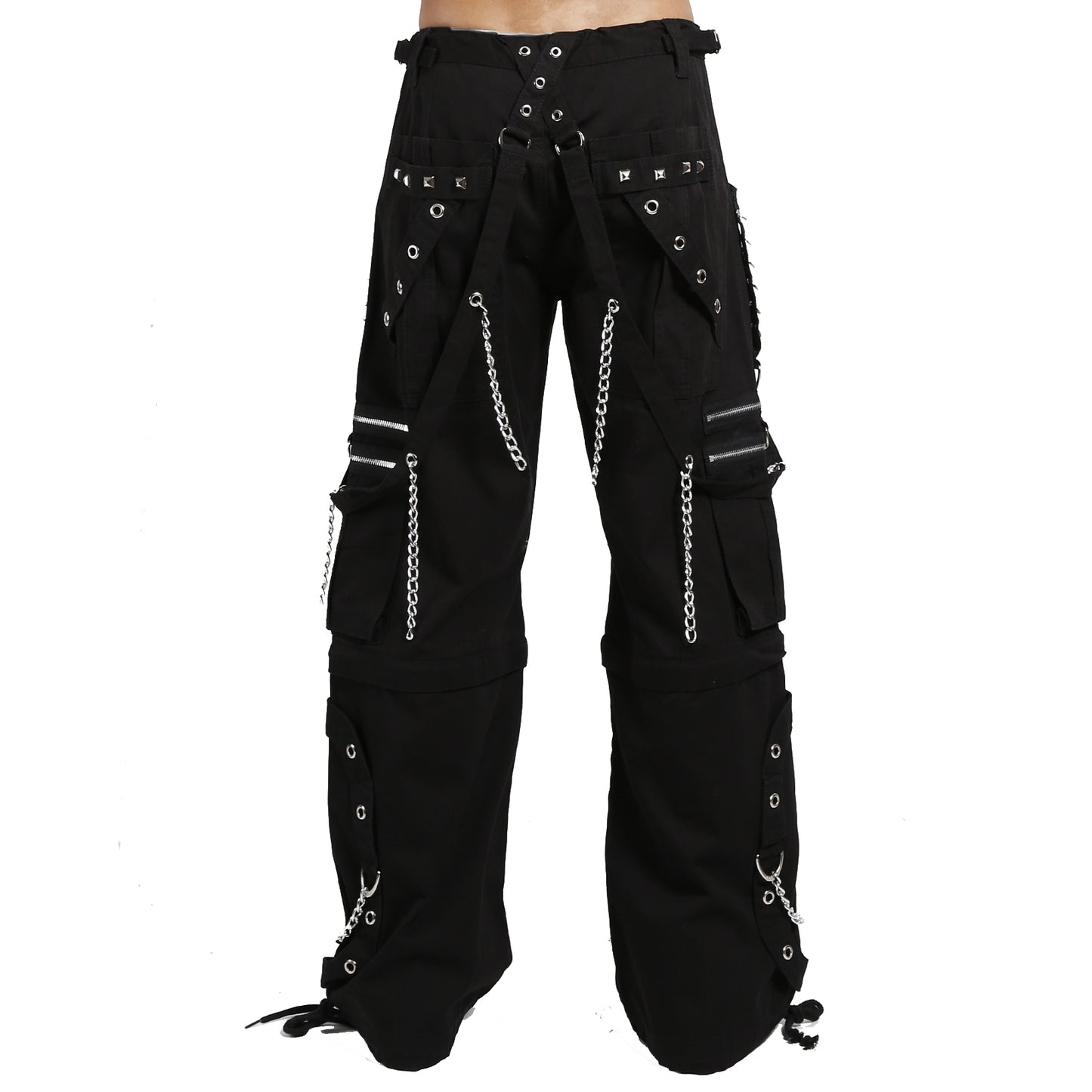 Women's Gothic Bondage Step Pant Rock Hard Trouser Heavy Weight Pant Emo/ Pants