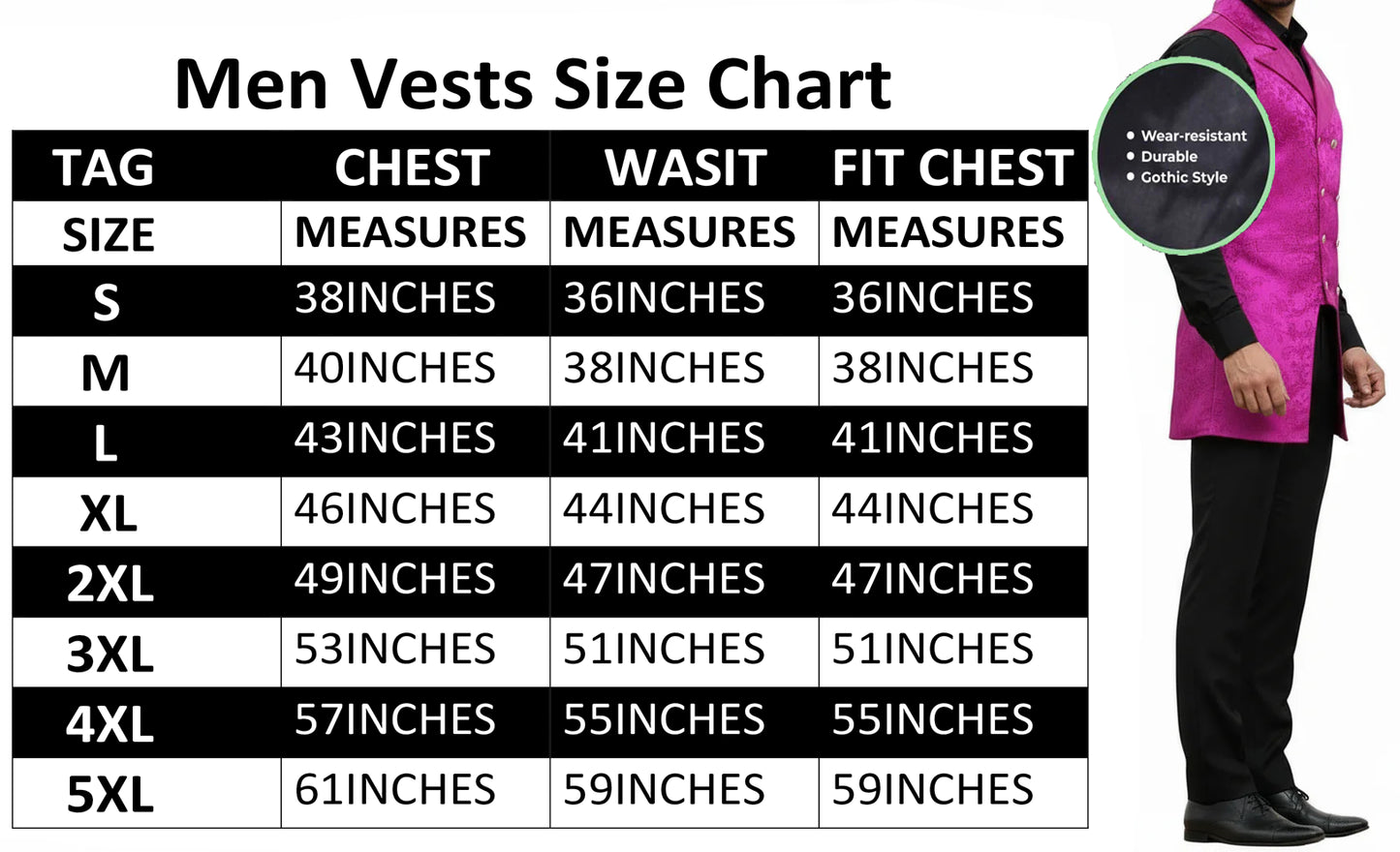 Men's Double Breasted Governor Vest Waistcoat Vtg Brocade Gothic Steampunk USA Purple