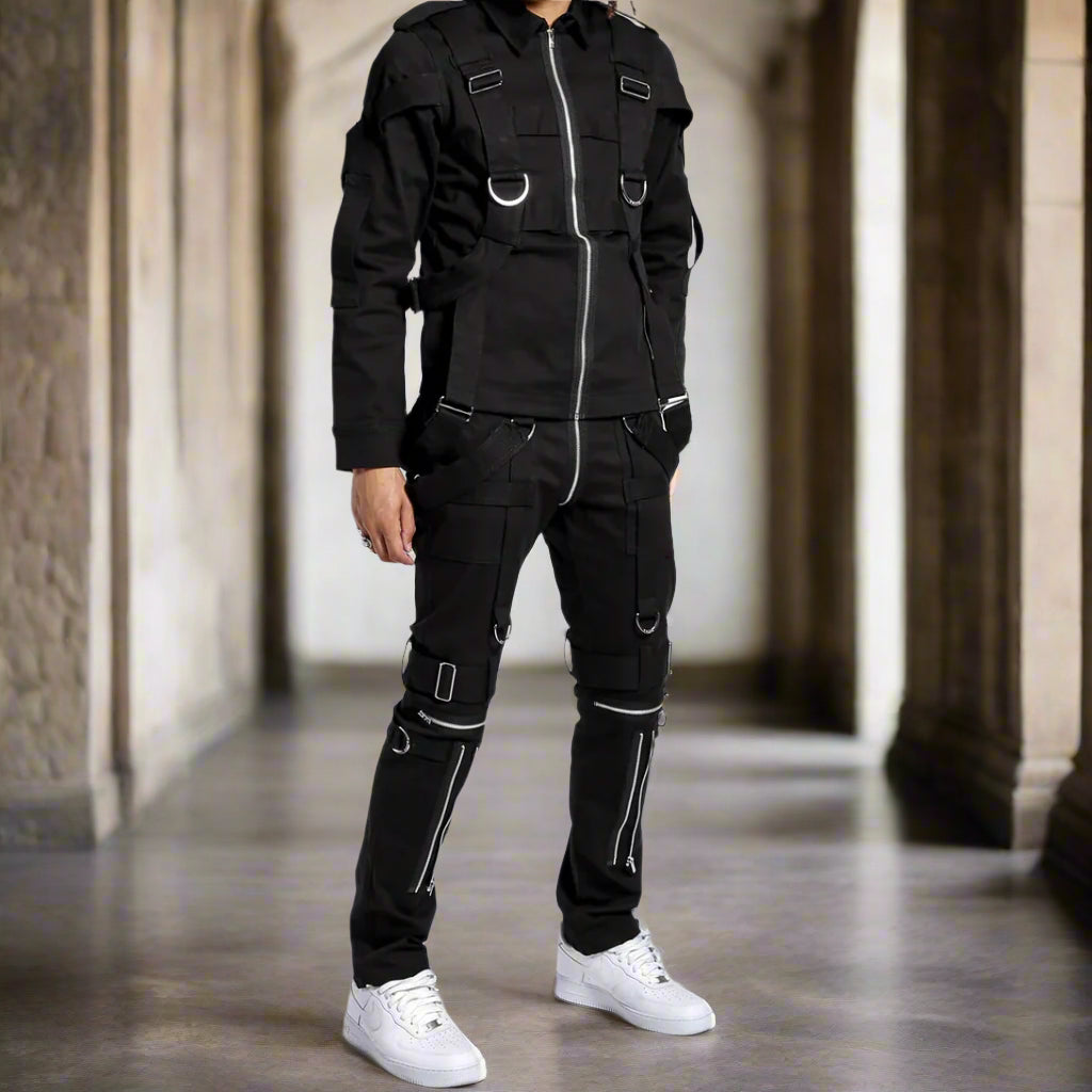 Gothic Bondage Men Pant Alternative Punk Rock Emo Trouser Para Pants