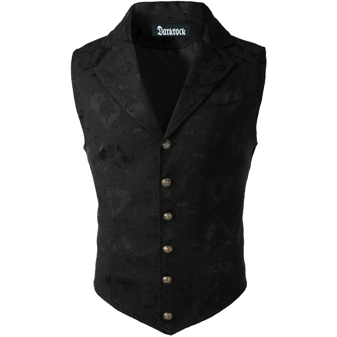 Handmade Black Men's Victorian Suit Gentleman Vest Steampunk Gothic Waistcoat/Usa