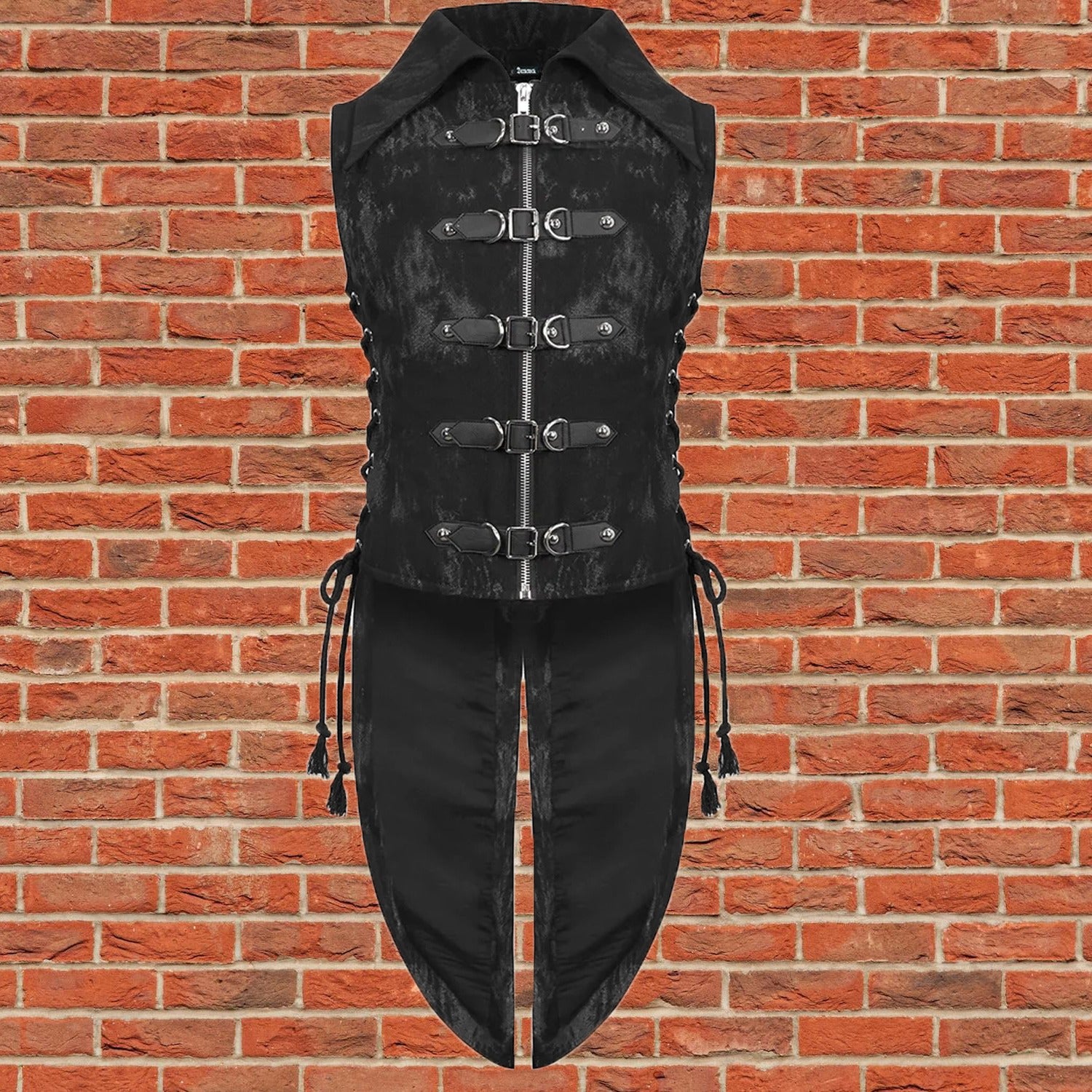 Devil Fashion Mens Apocalyptic Punk Tailed Waistcoat Vest