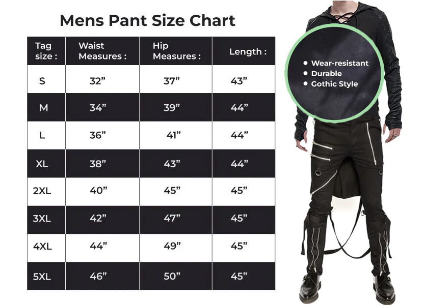 Extreme Bondage Gothic Punk Rocker Cyber Goth Steampunk Biker Pants Emo