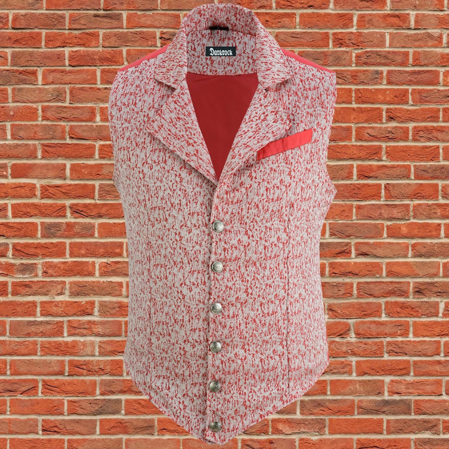 Handmade Orange Men's Victorian Suit Gentleman Vest Steampunk Gothic Waistcoat/Usa