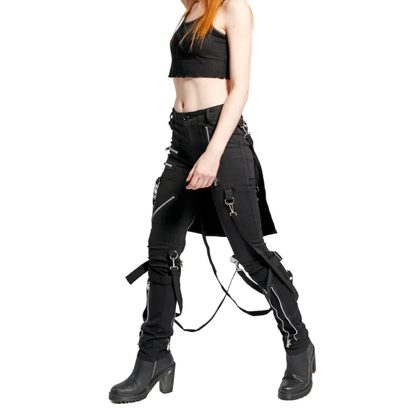 Extreme Bondage Gothic Punk Rocker Cyber Goth Steampunk Biker Pants Emo