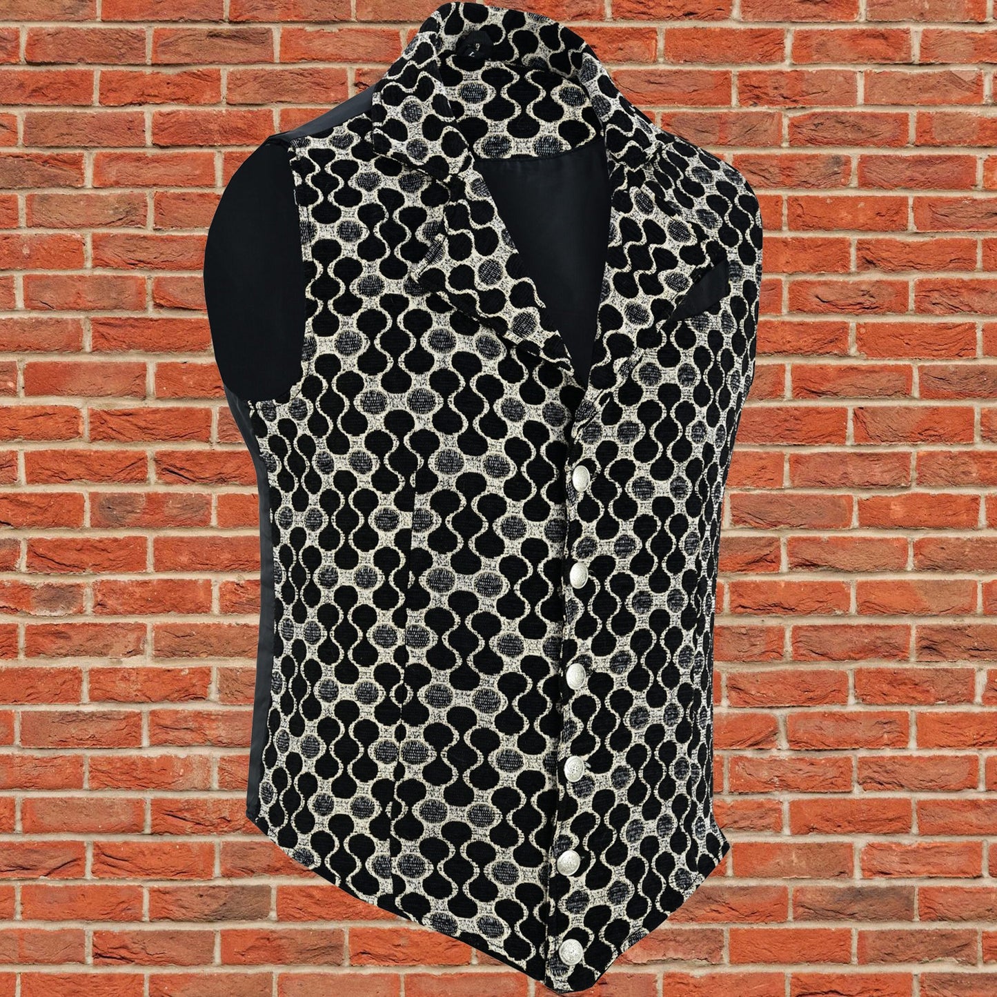 Handmade Gold Men's Victorian Suit Gentleman Vest Steampunk Gothic Waistcoat/Usa