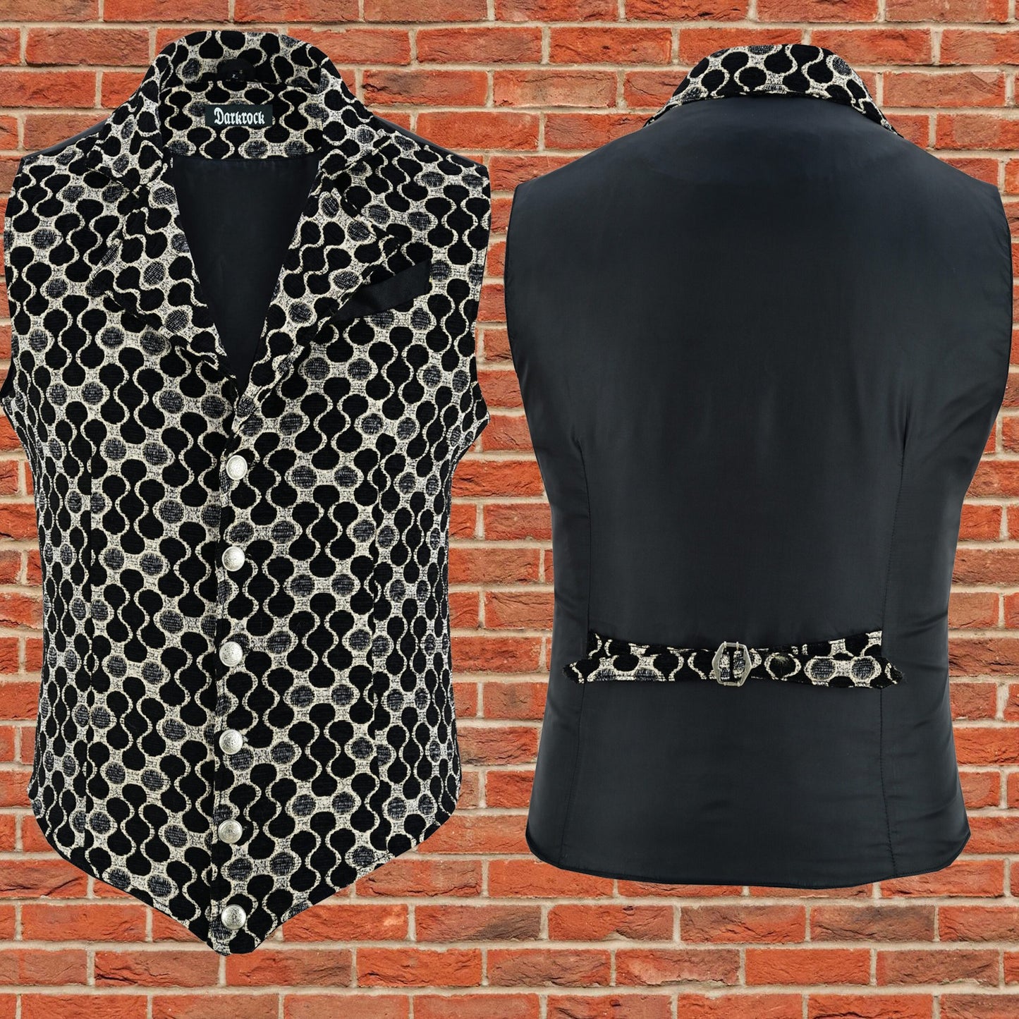 Handmade Gold Men's Victorian Suit Gentleman Vest Steampunk Gothic Waistcoat/Usa