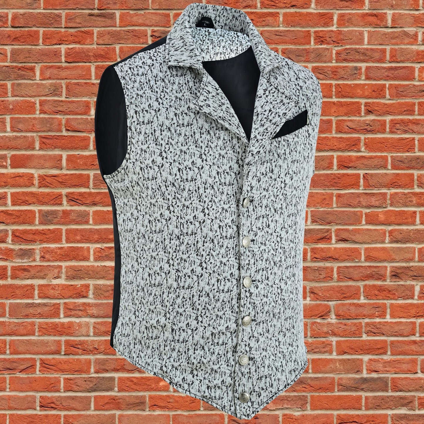 Handmade White Men's Victorian Suit Gentleman Vest Steampunk Gothic Waistcoat/Usa