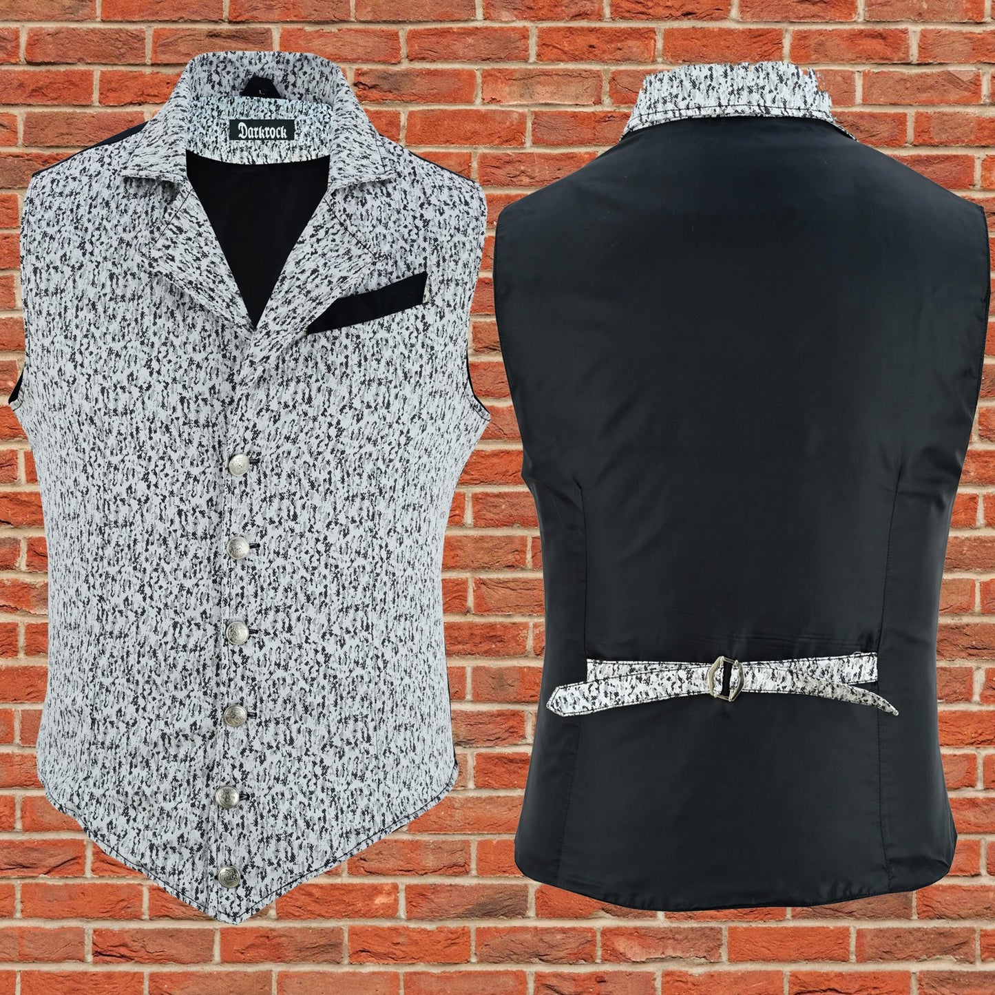 Handmade White Men's Victorian Suit Gentleman Vest Steampunk Gothic Waistcoat/Usa