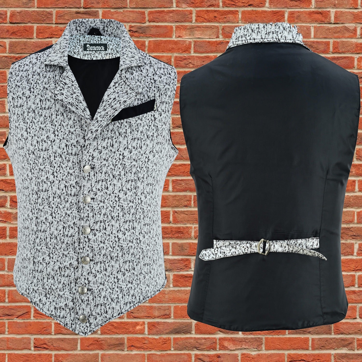 Handmade White Men's Victorian Suit Gentleman Vest Steampunk Gothic Waistcoat/Usa