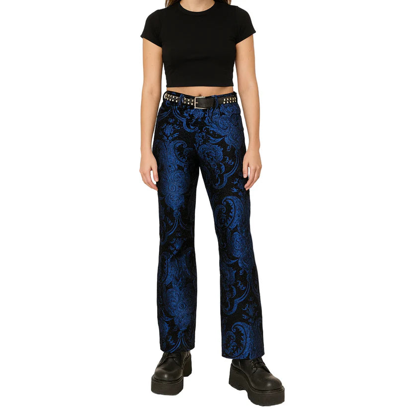 Tapestry Victorian Vampire Dracula Gothic Steampunk Pirate Blue Black Pants