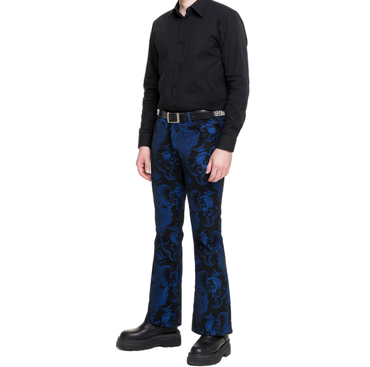 Tapestry Victorian Vampire Dracula Gothic Steampunk Pirate Blue Black Pants