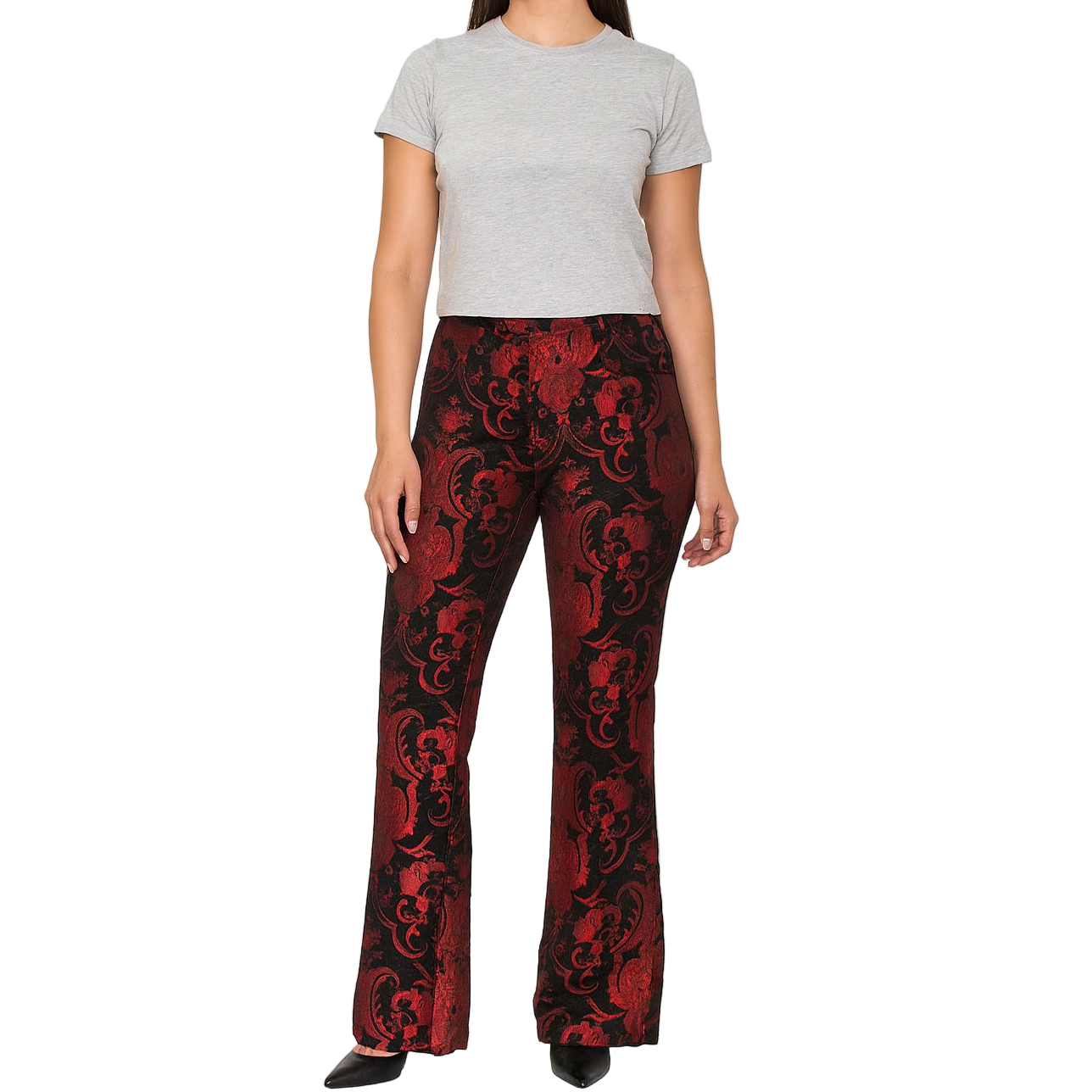 TAPESTRY VICTORIAN VAMPIRE DRACULA GOTHIC STEAMPUNK PIRATE RED BLACK PANTS