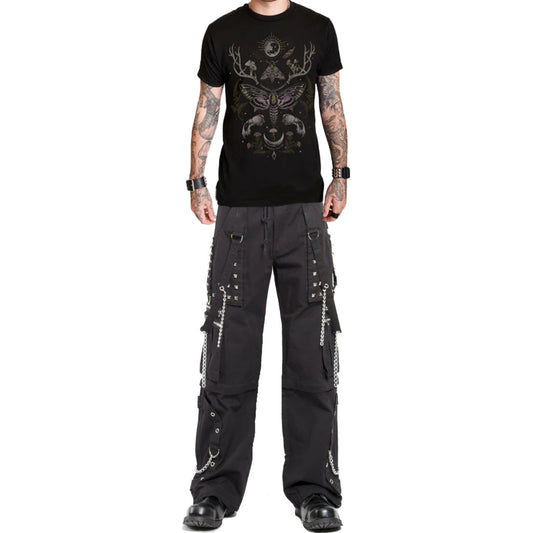 Men's Electro Bondage Rave Gothic Cyber Chain Goth Jeans Punk Rock Pants
