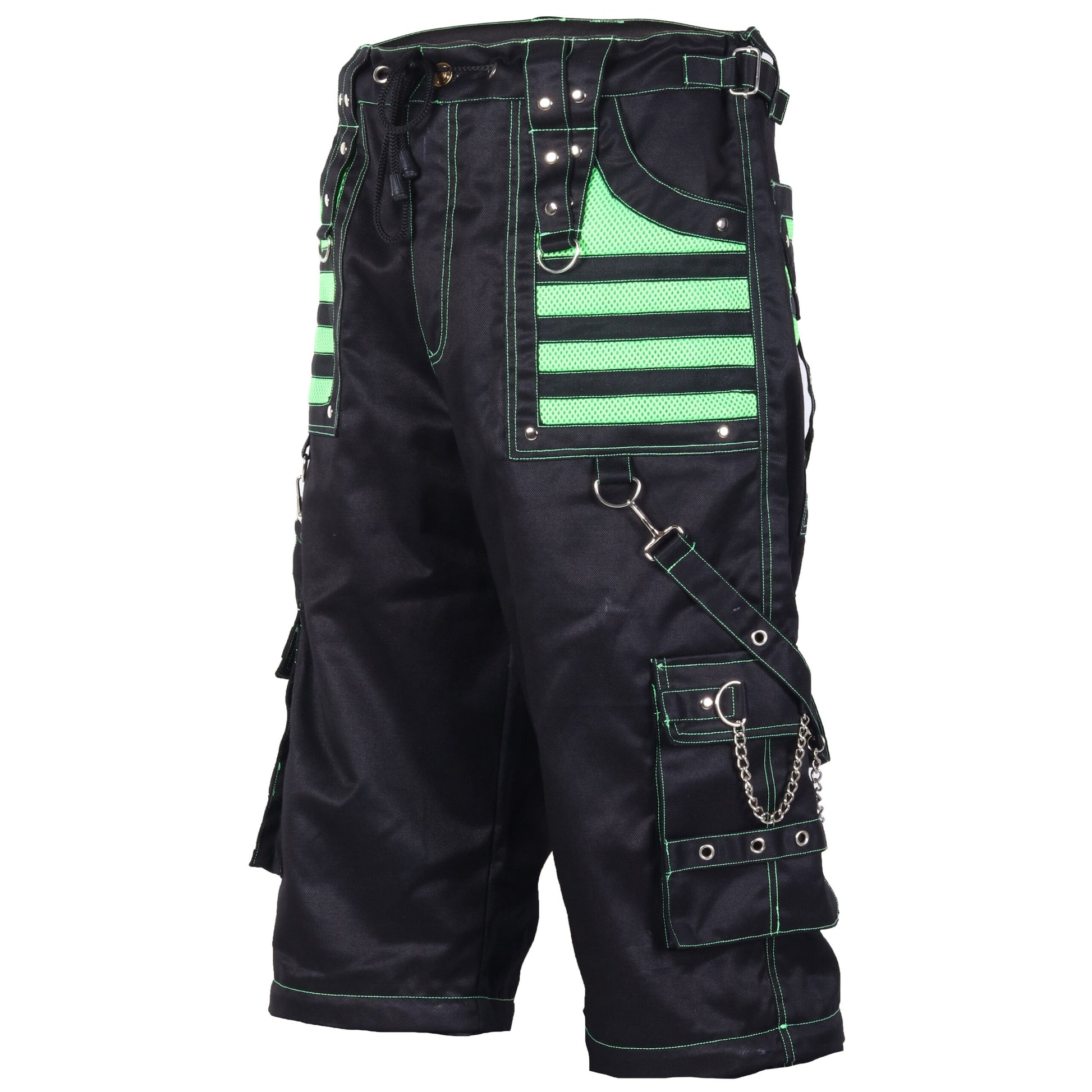 Extreme Bondage Skater Gothic Punk Rocker Cyber Goth Steampunk Biker Shorts