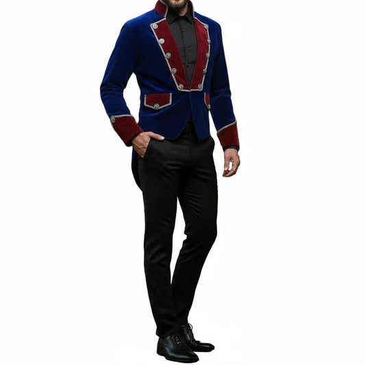Men's Velvet Vladimir Tuxedo Jacket Tail Coat Goth Steampunk Victorian Tailcoat