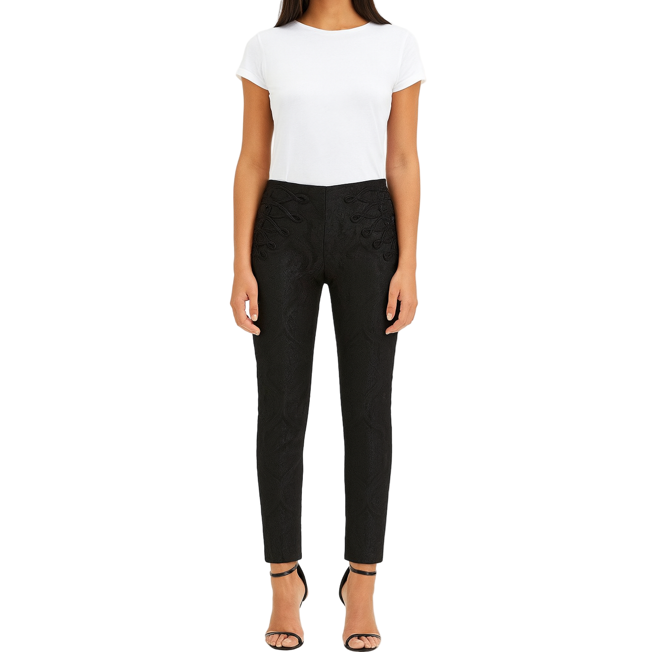 Men's Trousers Pants Black Brocade Steampunk Vintage Gothic Victorian