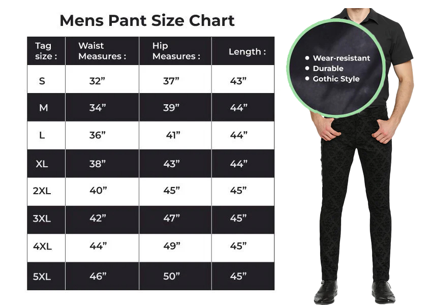 Devil Fashion Punk Men Cotton Dress Pants Victorian Printed Bandage Bridal Pants