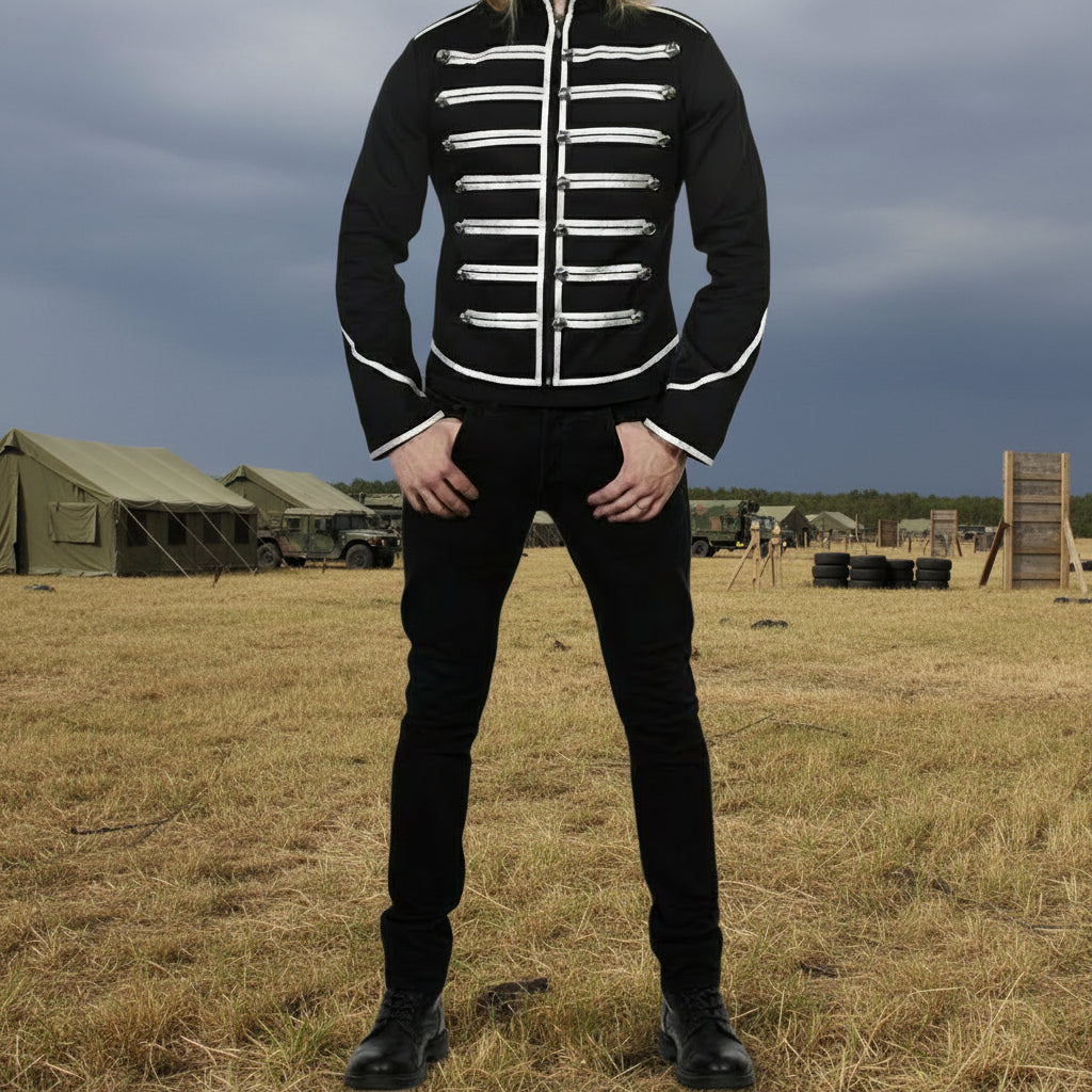 Military Drummer Jacket Black Parade Jacket Goth Punk Adam Ant Vtg Style