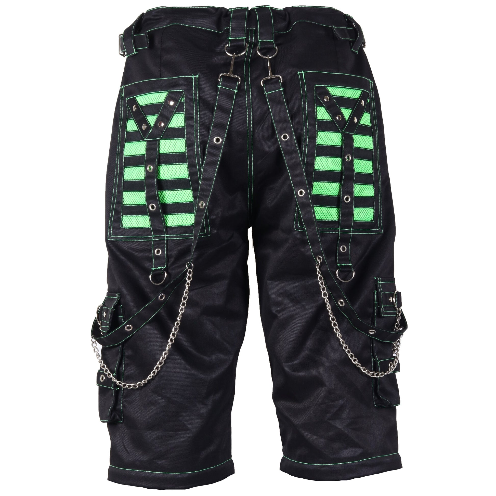 Extreme Bondage Skater Gothic Punk Rocker Cyber Goth Steampunk Biker Shorts