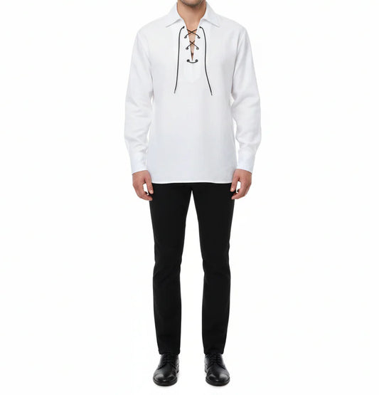 Scottish Ghillie Kilt Shirt In Choice Of Colors Jacobite Jacobean