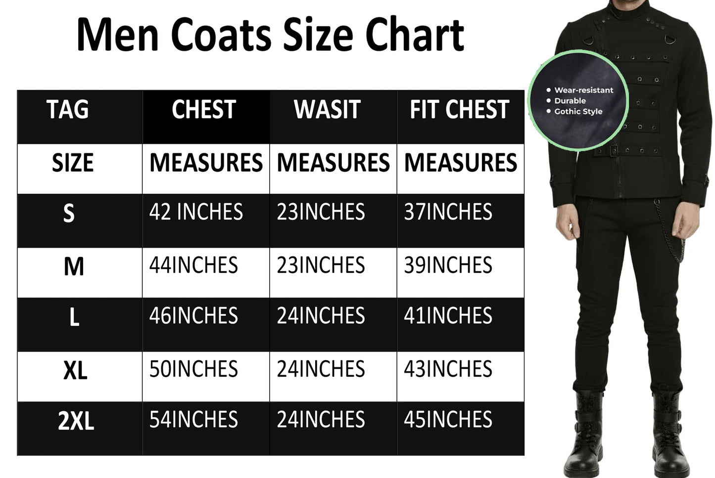 Goth Punk Bullet Bondage Psycho Band Heavy Metal Jacket Coat