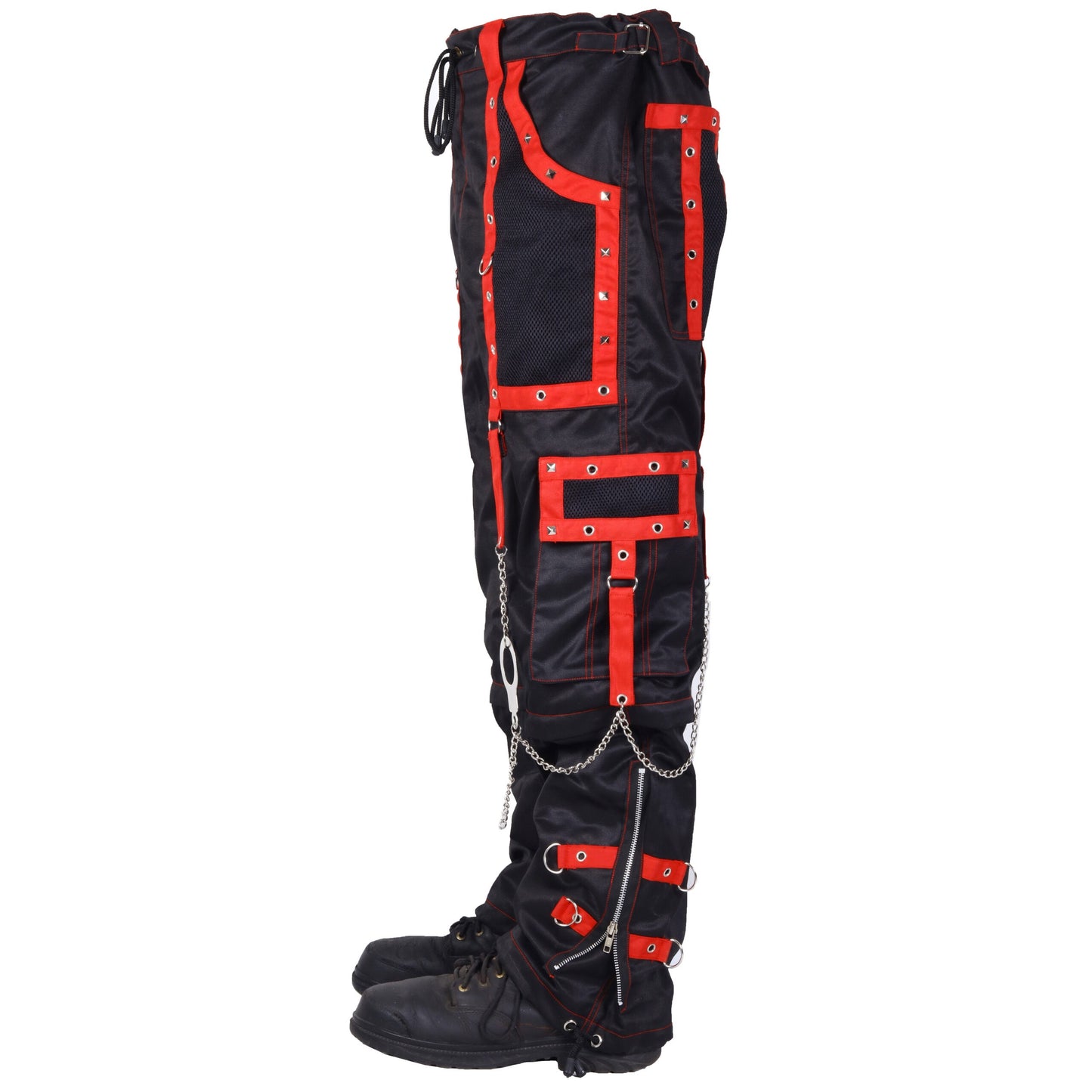 Gothic Men's Handmade Bondage Gothic Cyber Pant Chain Techno Rock Punk Shorts Trouser Pants/USA