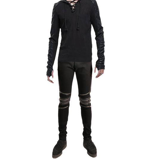 GOTHIC BONDAGE JEANS HEAVY WEIGHT ZIPPER PUNK ROCK GOTH TROUSER PANTS