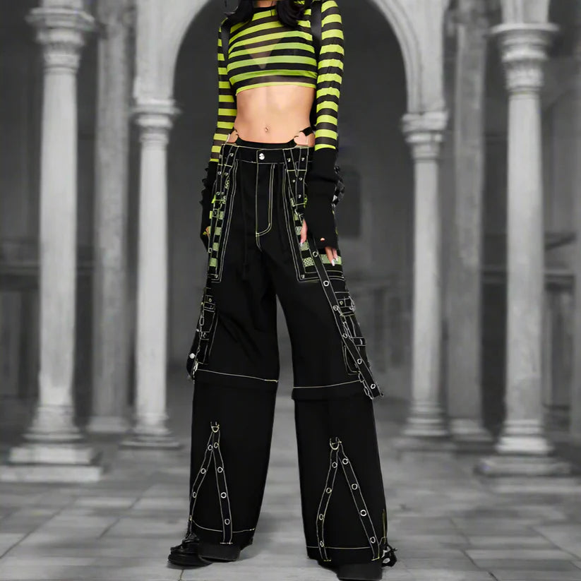 Extreme Bondage Skater Gothic Punk Rocker Cyber Goth Steampunk Biker Pants