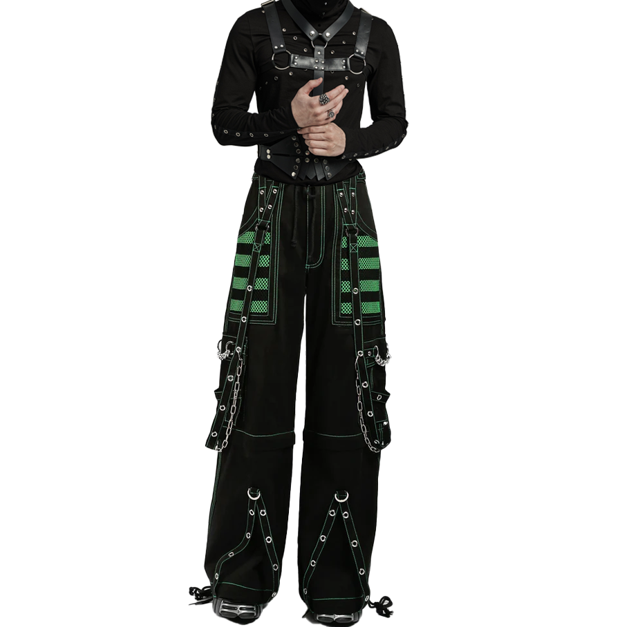 Extreme Bondage Skater Gothic Punk Rocker Cyber Goth Steampunk Biker Pants