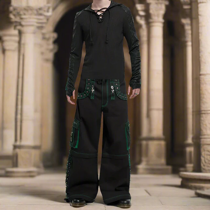 Men Bondage Trouser Gothic Transformer Baggy Pants Trouser Emo Pants USA