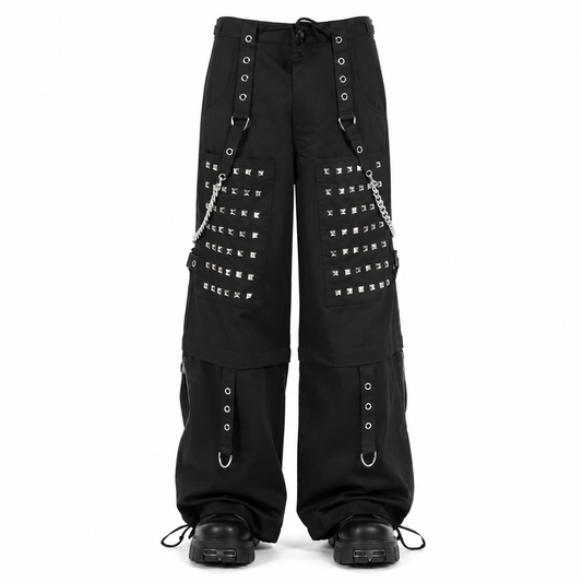 Gothic Men Black Goth Monster Studs Goth Punk Rock Pants