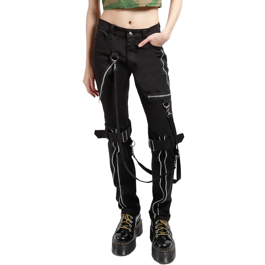 Men's Electro Bondage Rave Gothic Cyber Chain Gothic Jeans Punk Rock Pant’s