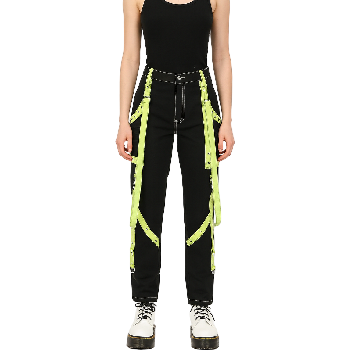 Men's Gothic Bondage Pant Rock Hard Trouser Heavy Weight Pant Emo/ Pants