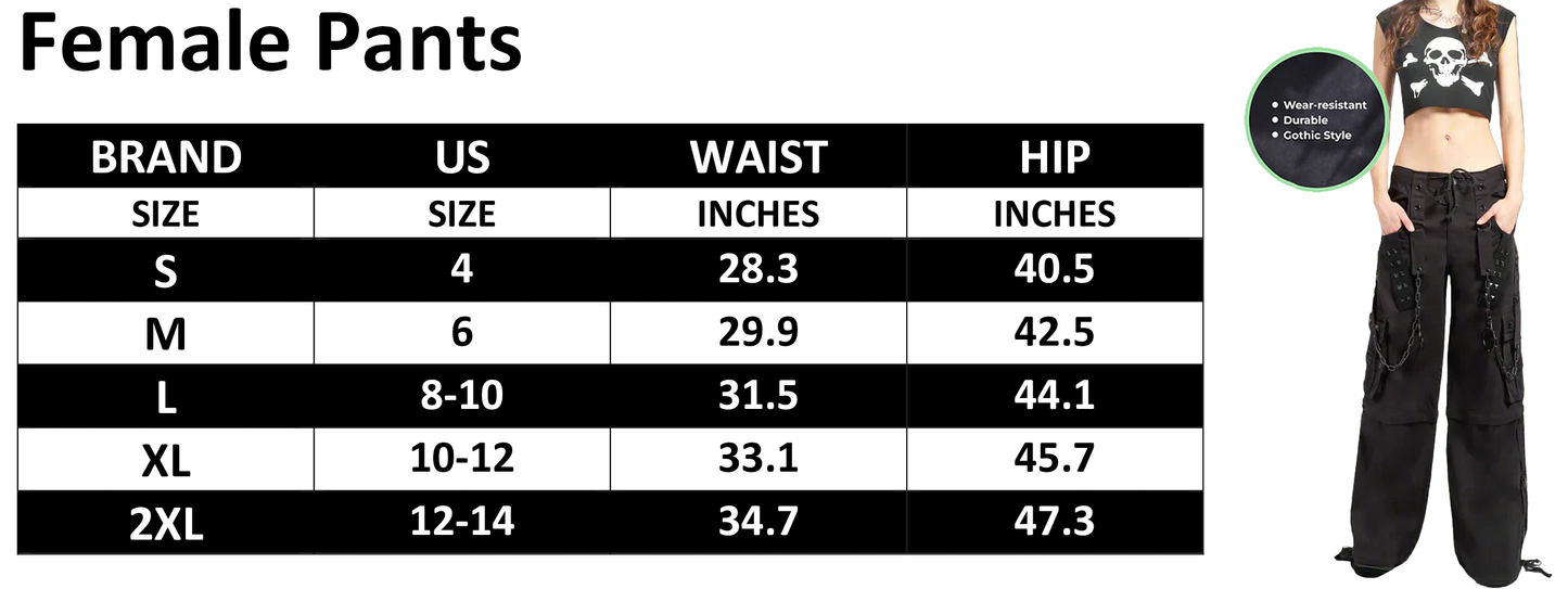 Women's Black Lock Up Prime Quality Handmade Gothic Bondage Pant Alternative Punk Rock Emo Trouser Shorts