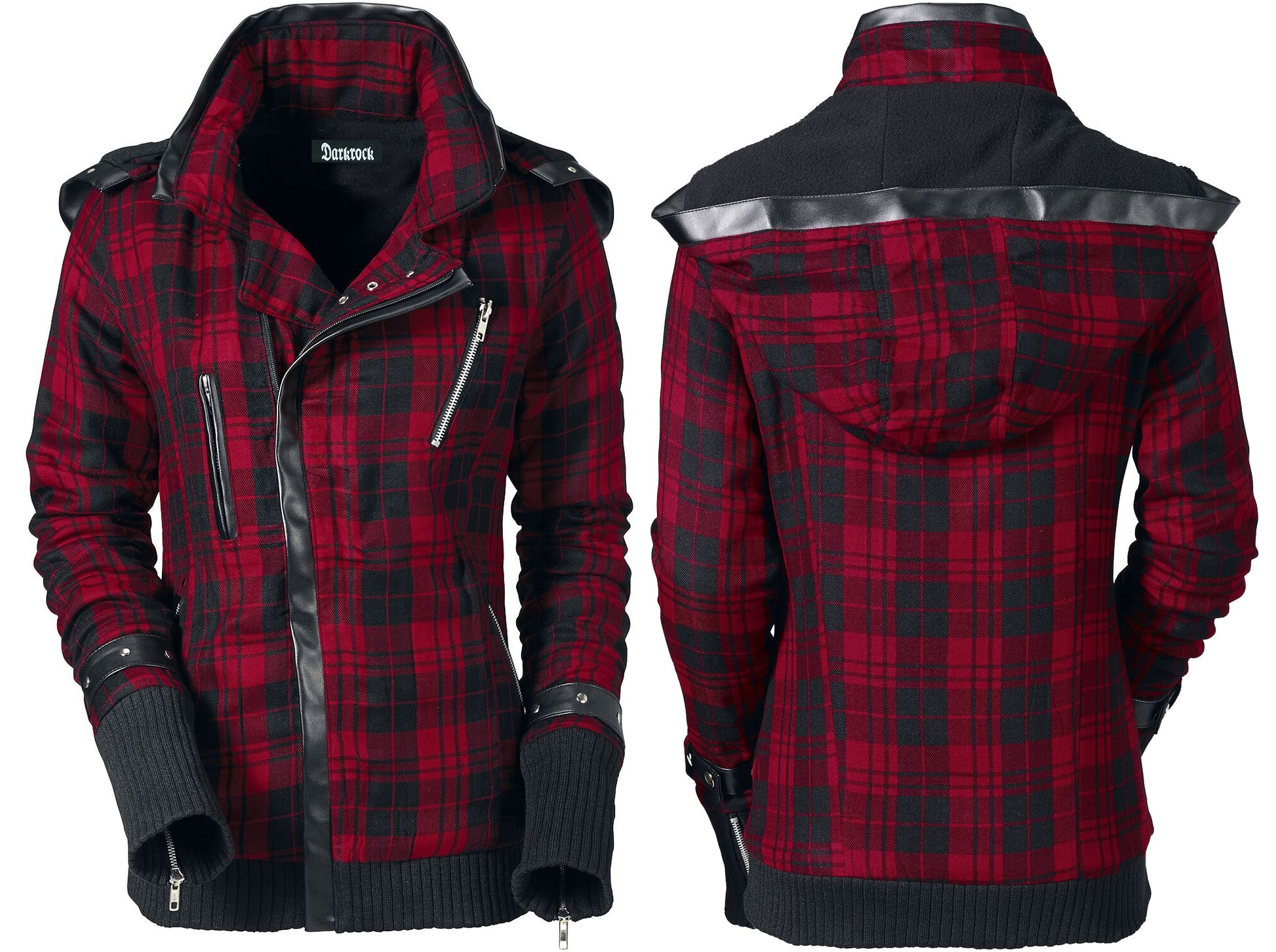 Gothic Z Jacket Winter Seasons Jacket Black Red
