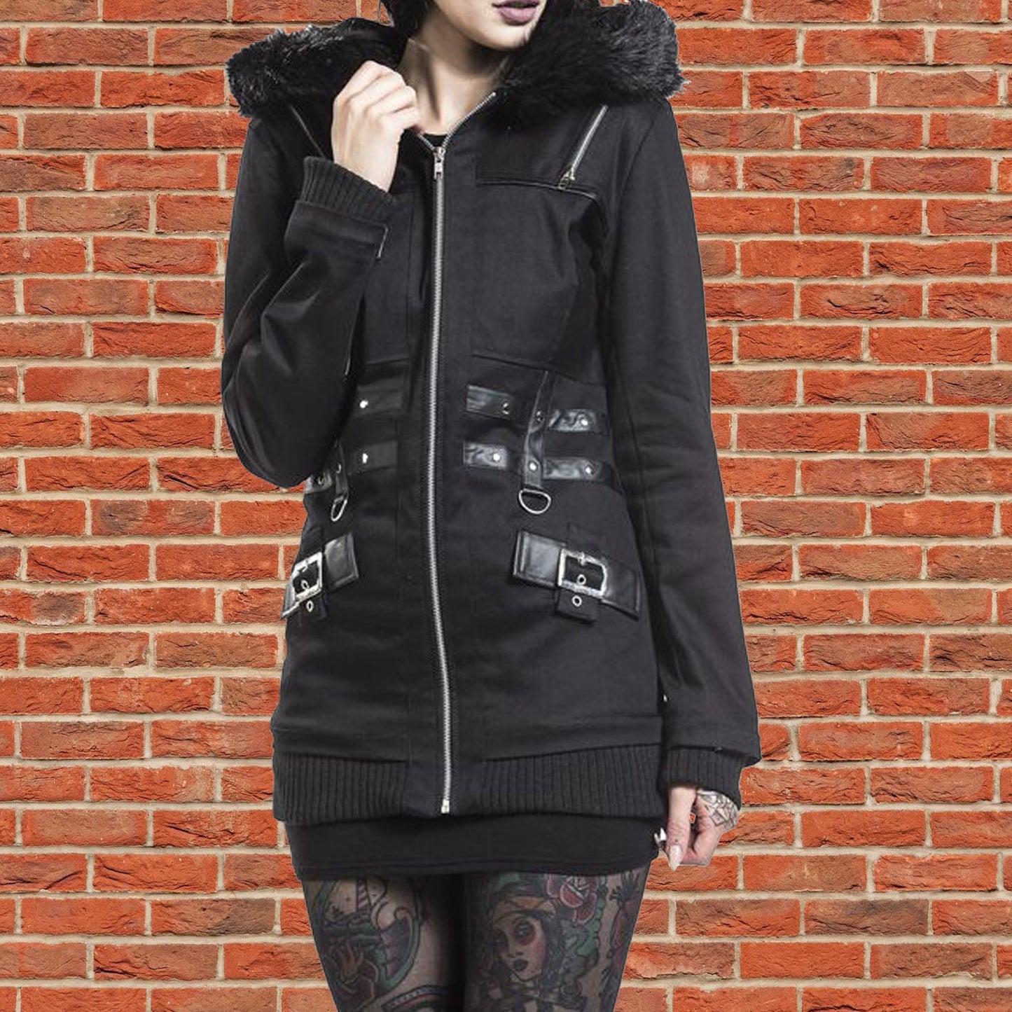 Gothic Sara Jacket Between Seasons Jacket Black