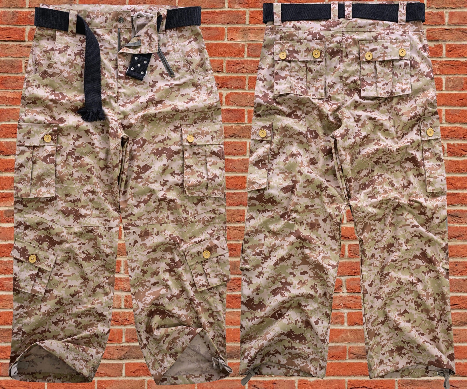 AKARMY Men's Cotton Casual Military Army Camo Combat Work Cargo Pants with 8 Pockets