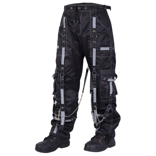 Gothic Bondage Reflective Men Pant Alternative Punk Rock Emo Trouser Pant Shorts