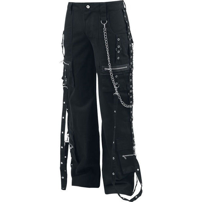 Women,s Gothic Pant Steampunk Style Chains Buckles Pant