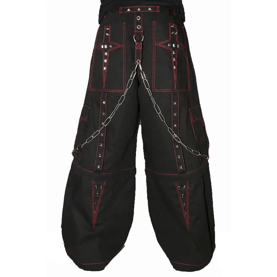 Gothic Extreme Bondage Skater Gothic Punk Rocker Cyber Goth Steampunk Biker Emo Black Dagger Trouser Pant Shorts/USA