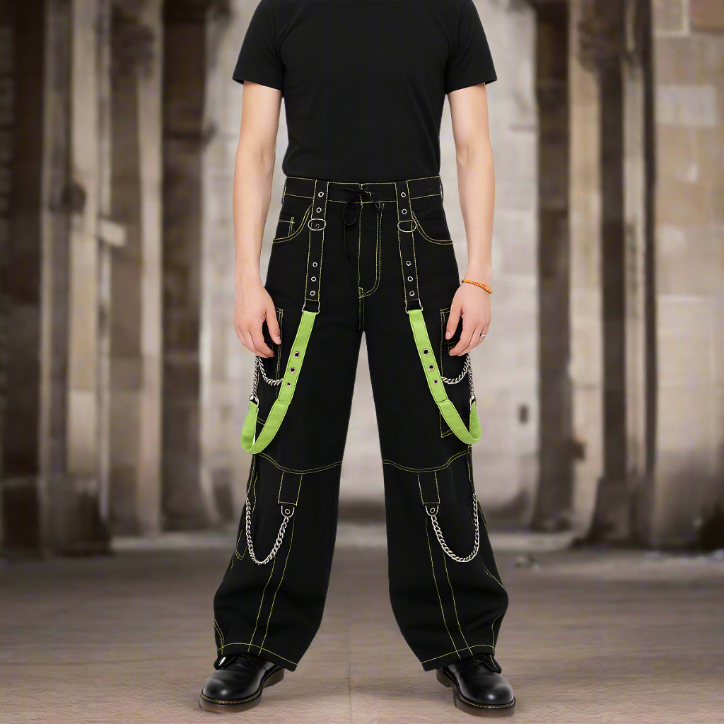 Gothic Bondage Men's Pant Alternative Punk Rock Skater Emo Trouser Pant Shorts